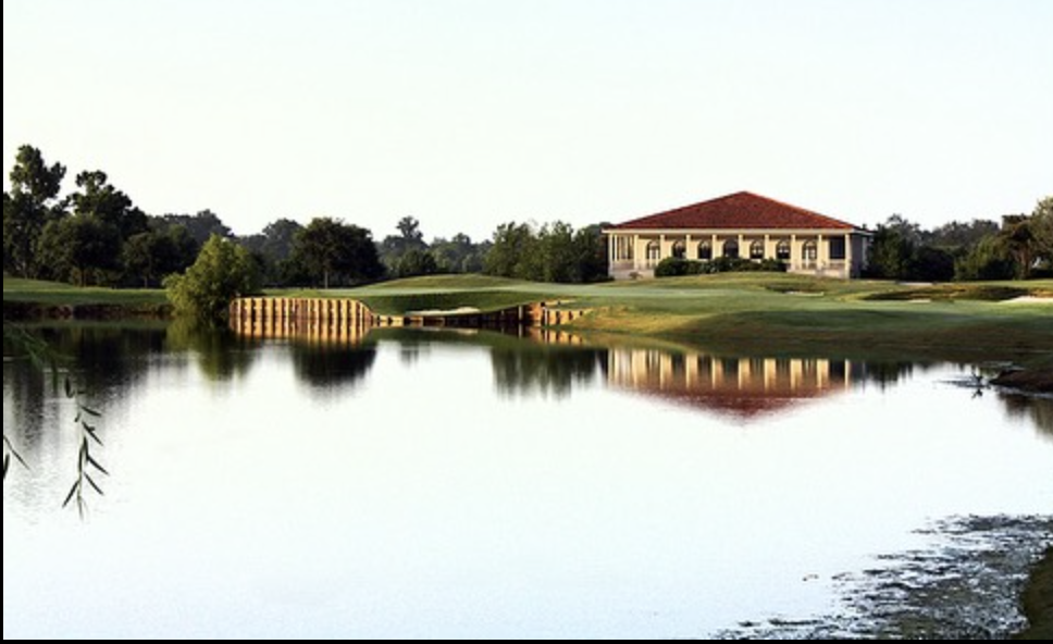 University Club golf course reflecting in the lake